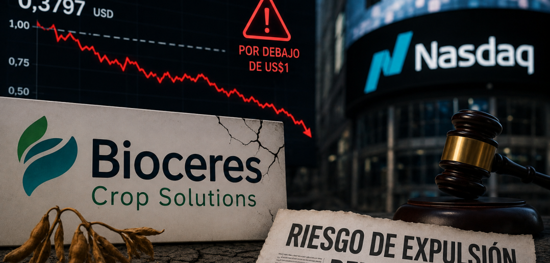 Bioceres al borde de salir del Nasdaq: qué puede pasar con la acción argentina que cotiza debajo de US$1